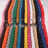 Corda Trançada Espessa para Amarração de Cortina de 20mm Cordão de Algodão Corda de Algodão Colorida de Três Fios em Estoque Cordão de Puxar