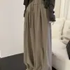 Pantalones casuales de pierna ancha con cordón para mujer de alta calidad de Dongdaemun, Corea