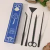Venta Directa de Fábrica Acero Inoxidable Acuario Tijeras para Plantas Acuáticas Juego de Cinco Piezas Pinza Engrosada Pala Plana para Arena Raspador de Algas