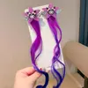 Peluca Trenzas 2025 Kuromi para Niños con Mechas y Pasadores para el Día del Niño Peluca Estrella de Cinco Puntas Trenzas de Seda para Niña Accesorios para el Cabello