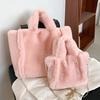 Nova Bolsa Peluda de Inverno Bolsa Feminina 2026 Grande Capacidade Bolsa de Ombro Transversal Feminina Bolsa de Mão Tote Bolsa de Pelúcia