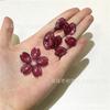 Pétalos de vidrio checo de calidad 12*16 pétalos abiertos de flor de cerezo accesorios para joyería DIY bolsa de material antiguo hecho a mano
