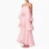 Vestido de Verano Nuevo Estilo Europeo y Americano Comercio Transfronterizo Exportación Estilo Francés Sexy Dulce y Romántico con Tirantes de Volantes Multicapa