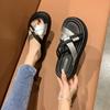 Ropa Exterior Vestido de Verano Sandalias y Zapatillas de Mujer Zapatillas de Moda de Una Palabra de Suela Gruesa Zapatillas de Playa para Mujeres Embarazadas 2025 Nuevo Estilo