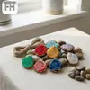 Colar Cruzado Colorido com Pingente em Gradiente, Design de Nicho Cluster Irregular de Cristal de Imitação Acessórios de Brincos de Alta Qualidade