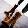 Botas de tornozelo de camurça bico fino estilo coreano para mulheres, coleção de inverno 2026, botas de cano curto com salto alto, saltos agulha sexy, botas da moda trendy