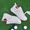 Sapatos de golfe femininos à prova d'água, botão giratório automático, cadarço retrátil, sola antiderrapante com travas fixas, sapatos para atividades ao ar livre, atacado, geração adulta