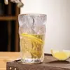 Copo de Palha Amazon com Tampa, Copo de Vidro de Alta Aparência para Bebidas Geladas e Sucos, Copo Simples para Leite e Café, Copo de Vidro com Listras Verticais