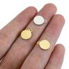 Transfronteiriço de aço inoxidável wafer pingente diy pulseira colar brincos pingente semi-acabado pingente acessórios de jóias atacado