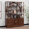 Nuevo Estante de Exhibición de Té de Madera Maciza Estilo Chino 1.33m 1.5m Divisor de Sala de Estar Gabinete Multifuncional