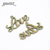 YuenZ aleación explosiva pequeños accesorios letra corazón colgante pulsera colgante accesorios de joyería diy S112