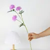 Flores Artificiales Crisantemo de 3 Cabezas Crisantemo de Tenis de Mesa Decoración para Sala de Estar Comedor Bar Accesorios para Fotografía Arreglo de Escena Arreglo de Flores de Pie