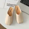 Nuevas Sandalias Baotou de Verano para Mujer, Cómodas de Color Sólido, Casuales para el Día a Día, de Tacón Bajo, Slip-Ons y Medias Zapatillas para Mujer, Transfronterizo