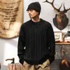 Suéter de Tricô Grosso Pesado Estilo Retrô Americano 820g para Homens, Tricô Espesso de Inverno Estilo Japonês Estilo Preguiçoso, Modelo Primavera e Outono para Homens