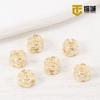 Cuentas de rosa que preservan el color envueltas en oro de 14 quilates, hechas a mano, con cuentas de bricolaje, chapadas en cobre, accesorios para pulseras, joyas, collares, cuentas sueltas