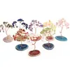 Árvore de Cristal Natural com Fatias de Ágata, Árvore da Fortuna, Decorações para Casa, Material de Escritório, Presentes Artesanais, Enfeites Atacado
