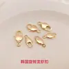 Latão Fundido Ouro Branco 18K Fecho Lagosta Fecho Retangular Fecho Oval Grande Fecho Redondo Fecho em Formato de Lagosta Ornamento DIY