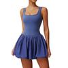 Vestido deportivo de dos piezas de Zechuang Naked Fake para mujer, anti-caminar, para correr al aire libre, fitness, tenis, falda 4001