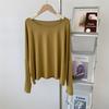 Ropa de Baile de Cuello Redondo de Modal para Mujer, Manga Larga, Holgada, Estilo Perezoso, Color Sólido, Ropa Delgada de Protección Solar para Práctica de Danza Moderna para Mujer