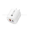 Cargador multipuerto cuadrado pequeño de CA, 1 USB, 1 PD, amarillo, para teléfono móvil Apple PD20W, carga rápida