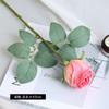 Tela de seda de borde horneado de alta gama, borde quemado, flores artificiales tipo rosa, ramo de flores falsas retro romántico, adornos de decoración para el hogar, rosas