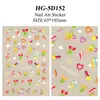 Pegatina de uñas de dopamina de moda 5D relieve hueco caricatura patrón diy pegatina de arte de uñas joyería HG