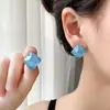 Pendientes de Gelatina de Azúcar Aguja de Plata de Ley 925 Pendientes de Alta Calidad Verano Fresco Onda de Agua Dulce Pendientes de Lujo Ligero para Mujer
