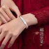 Pie de plata 9999 pulsera de plata de dragón y fénix para mujer viento nacional pulsera push-pull joyería de plata esterlina al por mayor para enviar a los mayores