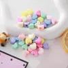 Corazón de Amor 12mm Agujero Recto Cuenta Suelta Bolsa Accesorios para Colgar Colores Macarrón Cuentas DIY Cadena para Teléfono Móvil Accesorios para Llavero Venta al por Mayor
