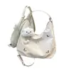 Bolsa Feminina Dropshipping Grande Capacidade Borboleta Decorativa Bolsa de Ombro 2025 Nova Moda Mochila para o Dia a Dia Bolsa Tote Multiuso