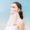 Velo Parasol con Protección UV Upf50+ para Mujer, Máscara de Protección Solar de Verano, Protector de Cuello Completo de Seda, Hielo de Seda para Exteriores