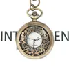 Reloj de Bolsillo Vintage Hueco Personalizado al por Mayor Reloj de Cuarzo Flip-Top Esfera Creativa Reloj Vintage Unisex