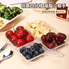 Plato de Cena Compartimentado Cocina Hogar Jengibre Ajo Condimento Bandeja de Almacenamiento Multifuncional Plato de Empaque para Frutas Bandeja de Preparación de Alimentos