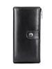 Cartera de Mujer Larga de Cuero Genuino Cartera Delgada Cartera de Cuero Suave Clutch Bolso Pequeño de Mujer 2024 Nueva Moda Bolso de Mujer