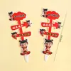 Adornos Decorativos de Pastel Net Red Nazha Ao C Hot Wheels Rojo Mixto Tianling Enchufe de Cumpleaños para Niños Niños