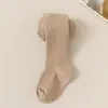 Medias para niñas transfronterizas, artículo popular de comercio exterior, calcetines con cielo estrellado brillante, mallas suaves de algodón con rayas verticales de alta elasticidad para niñas jóvenes