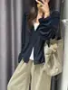 Cárdigan Sudadera con Capucha Cepillada para Mujer, Estilo Coreano Primavera/Otoño Holgado con Cremallera Ropa Exterior, Top Casual Versátil Suave y Favorecedor