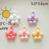 Acessórios de Resina de Flor de Cinco Pétalas com Furos, Corrente de Celular de Flor DIY, Pingente de Bolsa, Chaveiro, Materiais para Pingente, Sul 20