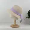 Elegante y Moderno Sombrero de Pescador Estilo Francés para Mujer, Sombrero de Paja para Sombrear al Aire Libre, Versátil Sombrero de Protección Solar para Playa y Costa