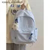 Bolso Escolar Suave Estilo Japonés Transfronterizo para Mujer, Versión Coreana, Color Sólido, Mochila Versátil para Adolescentes, Adecuado para Estudiantes de Secundaria y Preparatoria