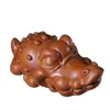 Peça de Cabo com Cabeça de Crocodilo Esculpida com um Crocodilo Grande, Artesanato de Escultura em Madeira Peça Pequena, Pequeno Ornamento Artesanato Decorativo de Madeira para Manuseio