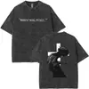 [Lavado Transfronterizo] Camiseta Lavada Glory Moda de Verano para Hombres y Mujeres Cruz