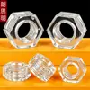 Tuerca de plástico transparente para PC, tuerca hexagonal de plástico acrílico, tapa de tornillo de plástico, M2M2.5M3M4M5M6M8M10