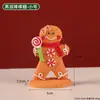 Adornos Navideños de Hombre de Jengibre de Resina Transfronterizos Regalos Navideños para Niños Manualidades de Resina Decoración Navideña para Ventana del Hogar