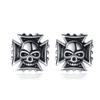 Anillo de Calavera Punk Moda Vintage Personalidad Dominante Collar Aretes Regalo de Halloween Joyería Transfronteriza