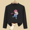 Roupa de baixo infantil com forro de fleece para outono e inverno 2026, novo estilo, blusa infantil de gola alta curta, camiseta de manga comprida para usar em camadas no outono e inverno