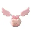 Cerdo Volador Pequeño Flocado Agitando las Alas Mini Lindo Cerdo Volador Oscilante Adorno para Coche Escritorio Alivio del Estrés Decoración de Computadora