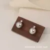 ¡Estilo Princesa Diana Chenmo! Pendientes de Perla y Circonita Suaves y Lujosos para Mujer Pendientes de Tendencia de Gama Alta de Nicho Venta al por Mayor