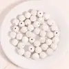 Cuentas redondas facetadas de cerámica de color dopamina con agujeros rectos, materiales y accesorios para abalorios de pulseras y correas de teléfono hechas a mano para DIY