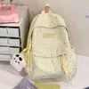 Nueva Mochila Escolar para Estudiante de Secundaria Femenina Estilo Ins de Alta Apariencia Estampado de Estrellas Campus Gran Capacidad Mochila para Estudiante de Secundaria Moderna